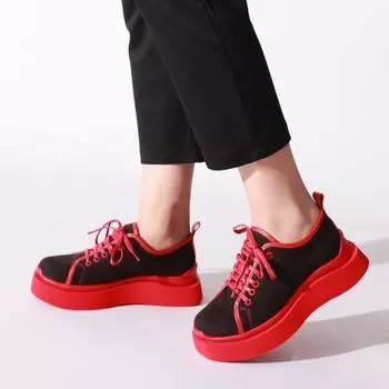 Женская красная повседневная обувь Классическая обувь