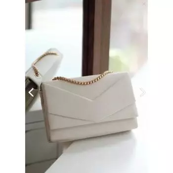 Женская кремовая сумка на плечо Envelope Box