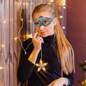 Женская кружевная маска, сексуальная венецианская маска, женская верхняя полумаска для девочек, маскарадные костюмы, вечеринки, выпускной, карнавал чёрный