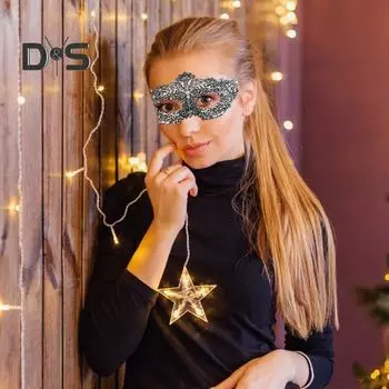 Женская кружевная маска, сексуальная венецианская маска, женская верхняя полумаска для девочек, маскарадные костюмы, вечеринки, выпускной, карнавал синий