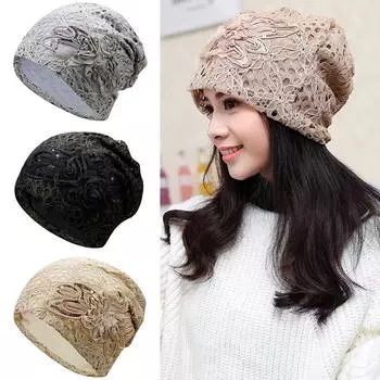 Женская кружевная мусульманская шапка, мешковатая шапка, шапочка, шарф, тюрбан, повязка на голову хаки