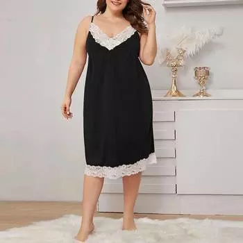 Женская кружевная пижама больших размеров, ночная рубашка, повседневное сексуальное женское белье, стринги, наряды L красный