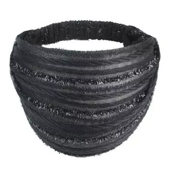 Женская кружевная повязка на голову Широкие кружевные повязки для волос Головной убор Модные блестящие повязки на голову Аксессуары для волос для женщин девушек