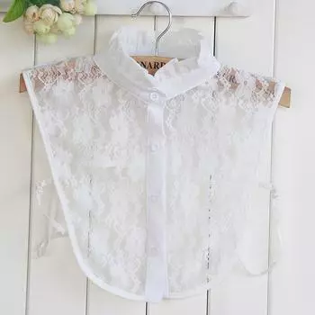 Женская кружевная рубашка с имитацией воротника, воротник-лист лотоса, имитация воротника, кружевной воротник рубашки