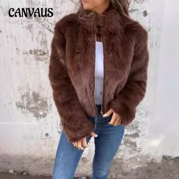 Женская куртка больших размеров на осень и зиму с высоким воротом и молнией в стиле кэжуал S чёрный