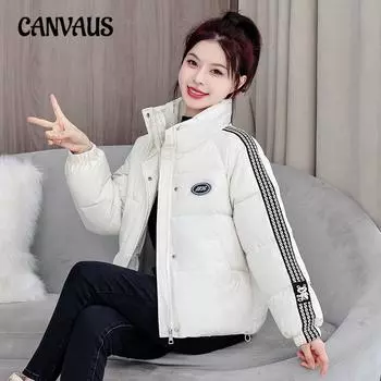 Женская куртка больших размеров с короткими рукавами и рукавами из хлопка в стиле «коллизия» в стиле колледжа M чёрный