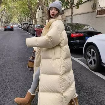 Женская куртка большого размера для осени и зимы, однотонная, длиной до колена, с подкладкой, свободным лацканом, с длинным рукавом и застежкой-молнией L