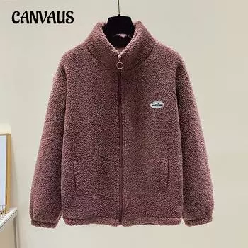 Женская куртка большого размера флисовая куртка зимняя утепленная повседневная с воротником-стойкой частицы флиса теплая одежда