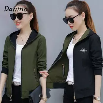 Женская куртка-бомбер Danmo на молнии в стиле ретро, повседневное пальто, верхняя одежда больших размеров XXXXL красный