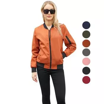 Женская куртка-бомбер с длинными рукавами, бейсбольный воротник, тонкая свободная верхняя одежда, летные куртки на молнии, весенне-осеннее пальто 3XL серый