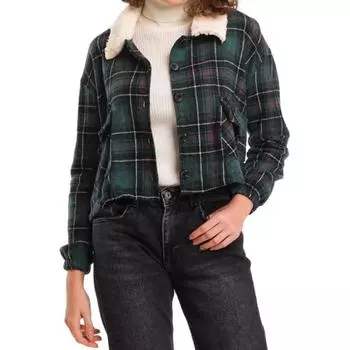 Женская куртка Fierte Chp2116 с плюшевым клетчатым воротником