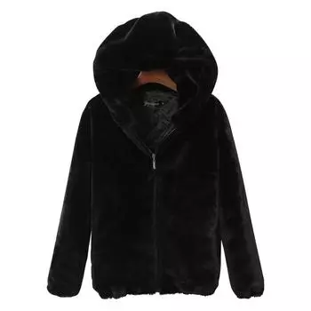 Женская куртка из искусственного меха кролика, зимняя норковая шуба из искусственного меха с капюшоном из мягкого искусственного меха больших размеров S красный