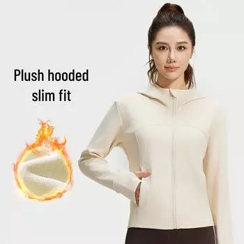 Женская куртка из плотного бархата с капюшоном — свободный крой, модная, с карманами для осени и зимы. Идеально подходит для занятий йогой и повседневной носки. XL чёрный/звезда