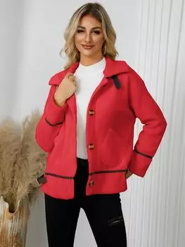 Женская куртка из шерпы, пушистое пальто с карманами, флисовая подкладка, теплая зимняя осенняя повседневная верхняя одежда для женщин, легкие однотонные куртки на пуговицах S