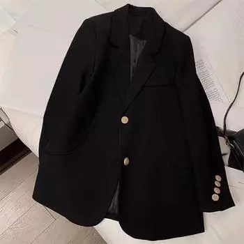 Женская куртка, костюм, повседневный офисный пиджак, женское пальто с воротником с лацканами, деловая куртка для работы, вечеринки, отдыха на природе M слоновая кость