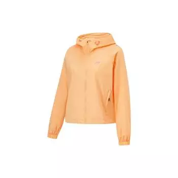 Женская куртка Li Ning Running Series с капюшоном и застежкой-молнией, цвет: оранжевый AFDU052-3 2XL