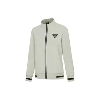 Женская куртка Li Ning Training Series с нашивкой в виде буквы и воротником-стойкой, водонепроницаемая, цвет верблюжий-серый AJDT704-1 M
