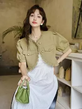 Женская куртка MISHOW, новинка осени 2023, с кисточками, однобортное повседневное свободное элегантное универсальное пальто MXC37W0015 S