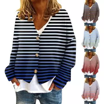 Женская куртка, модная, повседневная, с рождественским принтом, с длинным рукавом, пальто S красный