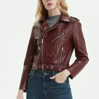 Женская куртка на молнии, украшенная искусственной кожей, мотоциклетная куртка с заклепками, застежка-молния, модная для путешествий S жёлтый