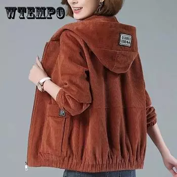 Женская куртка, новая осенняя ветровка с длинными рукавами, женское базовое пальто с капюшоном, повседневная свободная бейсбольная куртка-бомбер, верхняя одежда 5XL XXXXXL красный