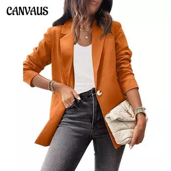 Женская куртка, однотонный повседневный костюм с длинными рукавами, OL, темперамент, профессиональные тонкие топы, пальто, куртка S темно-синий