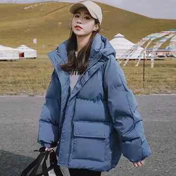 Женская куртка осень-зима больших размеров с короткими подкладками, теплая, повседневная, однотонная, с капюшоном, холодная, ветрозащитная, свободная, тонкая, верхняя одежда 3XL