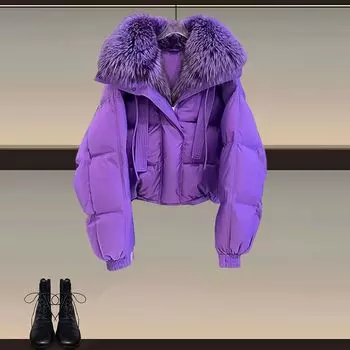 Женская куртка осень-зима большого размера с короткими рукавами, с подкладкой, свободная застежка-молния, теплая XL