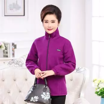 Женская куртка осень-зима с утолщенной подкладкой, воротником-стойкой, застежкой-молнией, теплая повседневная куртка большого размера