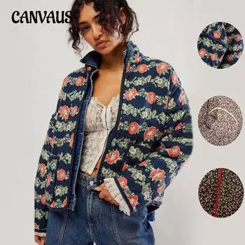 Женская куртка-пальто из хлопка с принтом «Clash of Colours» для осени и зимы больших размеров S красный