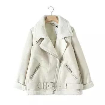 Женская куртка, пальто, пояс с лацканами, женская зимняя толстая теплая куртка большого размера, одежда S бежевый