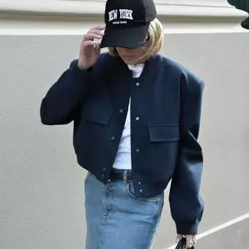 Женская куртка-пальто с большими карманами в 11 цветах, воротник-стойка L армия зеленый