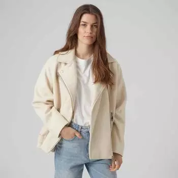 Женская куртка перфекто оверсайз в байкерском стиле VERO MODA M белый