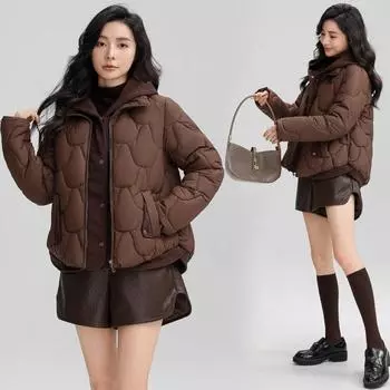 Женская куртка-пуховик большого размера для осени и зимы, однотонная, теплая, свободная, на молнии, повседневная верхняя одежда 3XL