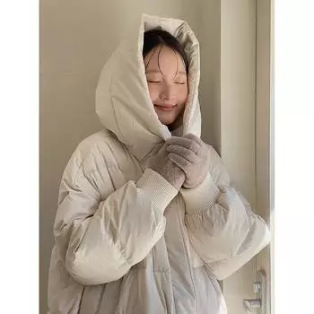 Женская куртка-пуховик commuter bread jacket 2024 зима новая куртка-пуховик S(80-120) абрикосовый