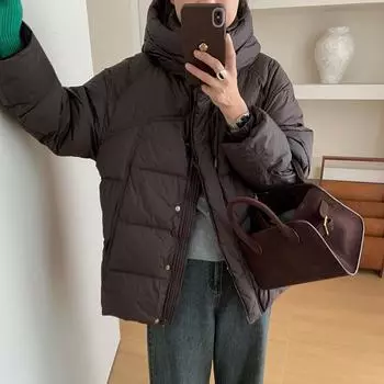 Женская куртка-пуховик Premium sense 90 белого цвета с утиным пухом 2024 года, новая утепленная, устойчивая к холоду, модная куртка-пуховик с небольшими бретелями S