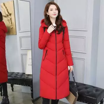 Женская куртка-пуховик с капюшоном, свободного покроя, большого размера, осень и зима, утепленная, средней длины, повседневная верхняя одежда 6XL