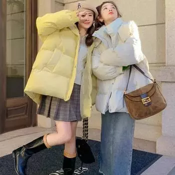 Женская куртка-пуховик, толстая теплая зимняя одежда, пуховик, парка, пальто, уличные куртки с капюшоном, спортивная одежда, повседневные парки S чёрный