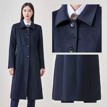 Женская куртка-пуховик удлиненное шерстяное пальто мужская и женская шерстяная куртка инструментальная деловая шерстяная профессиональная рабочая одежда S