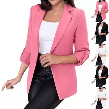 Женская куртка-рубашка на пуговицах с длинным рукавом, осенние наряды L чёрный