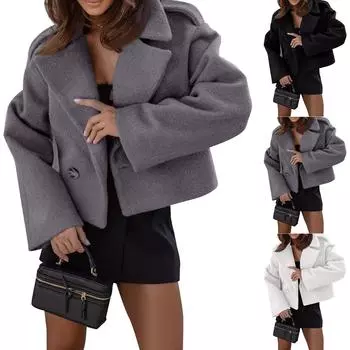 Женская куртка-рубашка на пуговицах с длинным рукавом, осенние наряды L чёрный