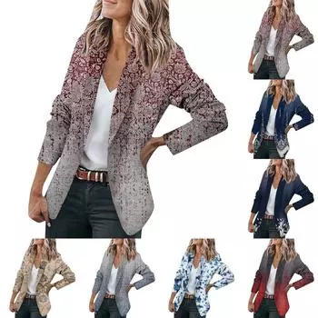 Женская куртка с длинным рукавом, кардиган с воротником на одной пуговице, топ для бизнеса и отдыха XXXL серый