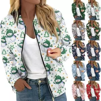 Женская куртка с длинным рукавом, легкая, на молнии, укороченная, с цветочным принтом, верхняя одежда, повседневная, стеганая куртка с карманами XL