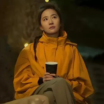 Женская куртка Съемная шапка Куртка XS жёлтый