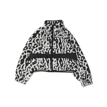 Женская куртка с флисовым воротником Nike Sportswear Sherpa Animal Print Дымчато-серый CU6592-070