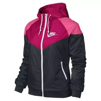 Женская куртка с капюшоном и принтом логотипа Nike Color Block Design Magenta 545909-014 XS