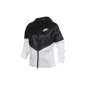 Женская куртка с контрастным капюшоном Nike Windrunner Spliced Contrast, черные 804948-010 XL