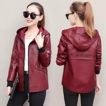 Женская куртка с лацканами и мото куртка на молнии байкерские короткие укороченные топы в стиле панк M рубиновый