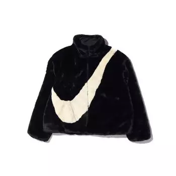 Женская куртка с воротником из искусственного меха Nike Sportswear Big Swoosh, черная CU6558-010 XS