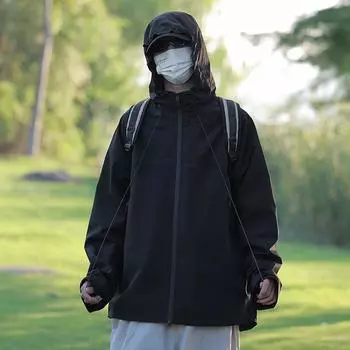 Женская куртка свободного покроя для осени и зимы S чёрный